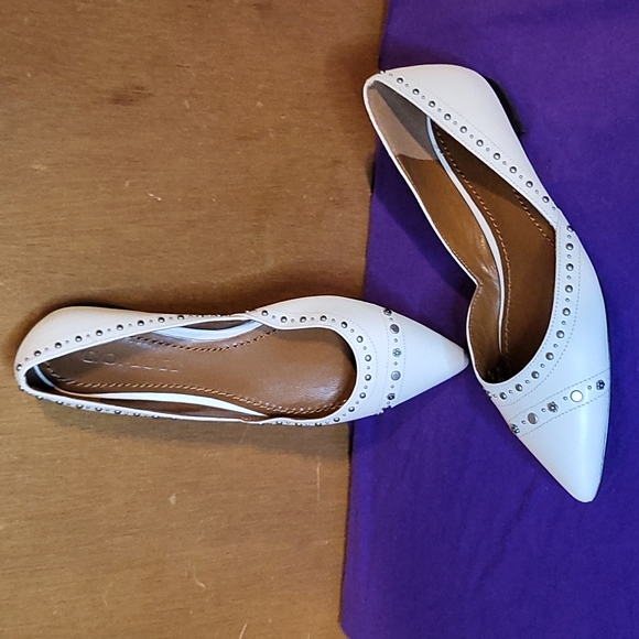 Womens Coach Beige Studded Flats - Picture 1 of 5